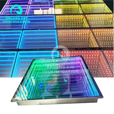 Fonte de luz LED 5050 RGB LED azulejos de vidro removíveis para chão de dança interativo de néon