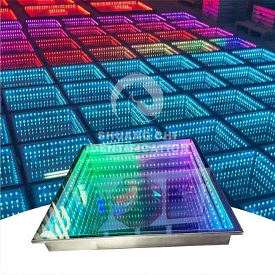 3D LED Infinity Floor Light e Custom LED Brick Lights