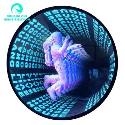 Sinalização de fonte exterior interior Espelho 3D Abissal Espelho de neon com espessura personalizada