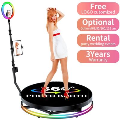 Festa 360 Photo Booth com controle de emergência e caixa de máquina de adereços opcional