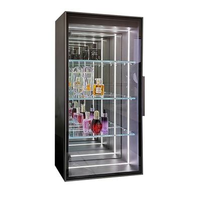 Eleve a sua sala de estar com porta de vidro LED de moda Infinity Mirror Wine Cabinet