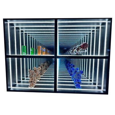 Decoração de evento de casamento Custom LED Neon de vidro com espelho Decorações de vitrine