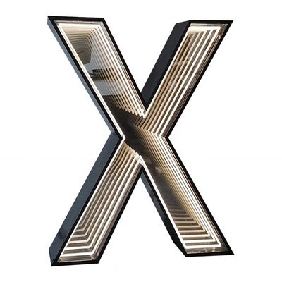 Desenhos personalizados Infinity Mirror Sign 3D LED Outdoors para Shop Signboard Decoração