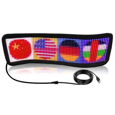 Painel de exibição de LED de longa duração para janela traseira de carro RGB APP controle e animação de texto