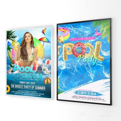 Potente painel de menu personalizado caixa de luz de quadro de alumínio para marketing de cinema de restaurante