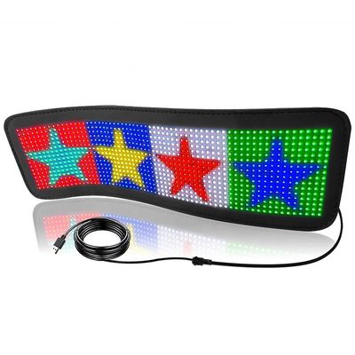 Exibição LED flexível Painéis de matriz HD Controle APP a cores inteiras Sinalização de carro suave da janela traseira