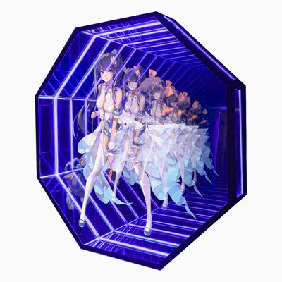 Projector de Hologramas 3D Colorido Espelho Infinito Neon Abismo Folha de Espelho Visuais Vibrantes