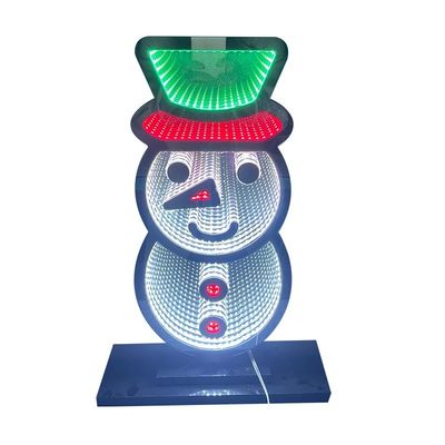 Home Decor Snowman Luz Infinity Mirror com 1000lm Fluxo luminoso e cabo de energia