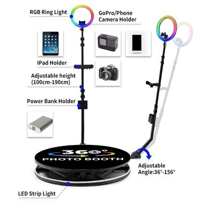 25cm de altura de plataforma 360 fotobooth com máquina de vídeo automática e design profissional