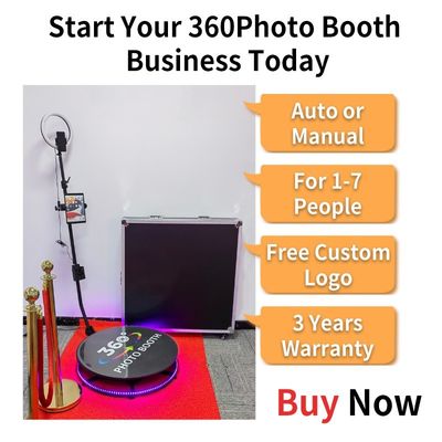 25cm de altura de plataforma 360 fotobooth com máquina de vídeo automática e design profissional