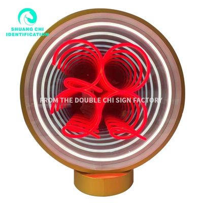 Fonte de luz LED Moda Senso de tecnologia HD Vidro temperado Espelho de abismo Espelho de néon