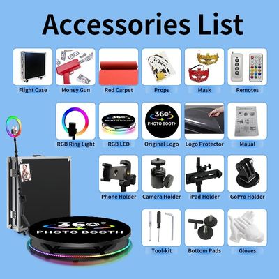 25cm de altura de plataforma 360 fotobooth com máquina de vídeo automática e design profissional