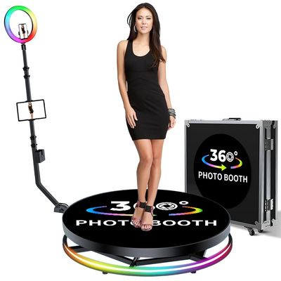 Stabler Metal forte e vidro temperado 360° Camera Photo Booth para eventos de interior