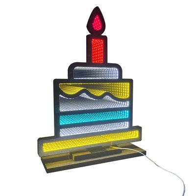 Produtos de decoração de Natal Nome de Natal Luz LED Espelho mágico acrílico