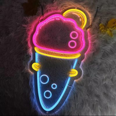 Sinalização LED de neon acrílico flexível para logotipo exterior personalizado e tensão DC12V/AC110-220V