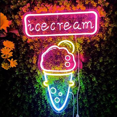 Sinalização LED de neon acrílico flexível para logotipo exterior personalizado e tensão DC12V/AC110-220V