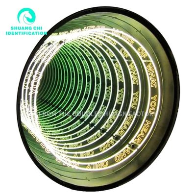 Consumo de energia 12V Espelho Infinito Personalizado Sinalização de neon com palavras luminosas de publicidade