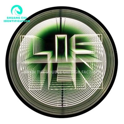 Consumo de energia 12V Espelho Infinito Personalizado Sinalização de neon com palavras luminosas de publicidade