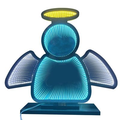 Ala de Anjo de Natal Led Light Ocasião Decoração de Natal Espelho Mágico Acrílico