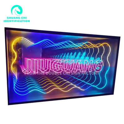 Quadro de Metal Durável Infinity 3D Mirror Custom Neon Dance Floor para DJ Disco Party