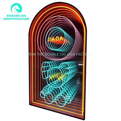 Espessura personalizada Espelho abissal de neon 3D a quadros Perfeito para decoração de interiores de lojas