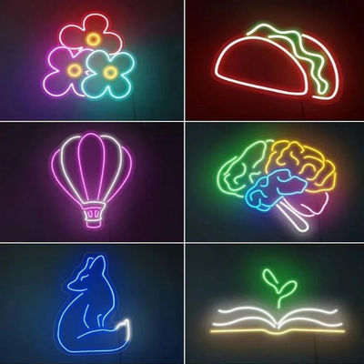 Instalação fixa de parafuso de parede Iluminação de faixa de neon RGB flexível com luz de neon personalizada