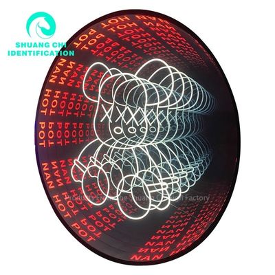 Quadro de metal durável Personalização moderna Espelho 3D Neon Piso de dança para DJ Disco Party