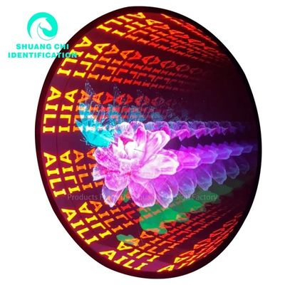 Quadro de metal durável Personalização moderna Espelho 3D Neon Piso de dança para DJ Disco Party