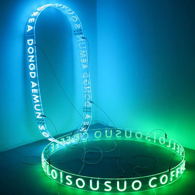 Anéis pendurados personalizados Luz de neão para teto personalizado Voltagem de entrada AC 12V