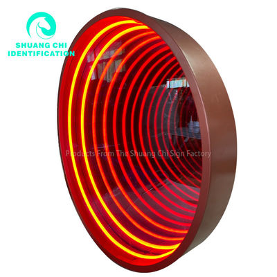 Dimensão personalizada Espelho de caracteres luminosos para infinito de luz e sombra tecnológica