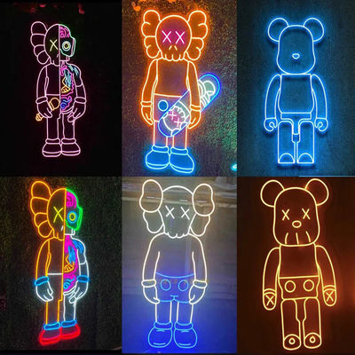 Festa Bar Hom Event Decoração Luz Neon Feliz Aniversário LED RGB sinal com gel de sílica