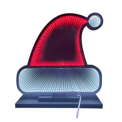 Santa Patio Light Decorative Sign Led Tunnel Mirror Infinite Abyss Light para interiores