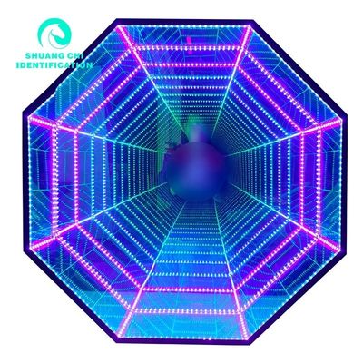 Sinalização de fonte exterior interior Espelho 3D Abissal Espelho de neon com espessura personalizada