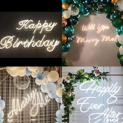 Lâmpada de neon LED personalizada Nome Logotipo Neon Sign For Bedroom Festa de aniversário Casa