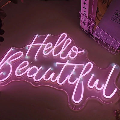 Lâmpada de neon LED personalizada Nome Logotipo Neon Sign For Bedroom Festa de aniversário Casa