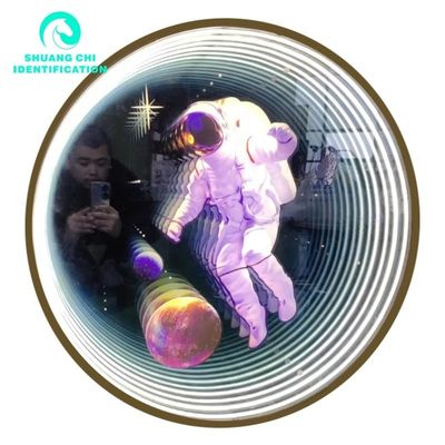 Luz e sombra tecnológicas personalizadas Espelho de Neão 3D Abissal Espelho de Neão 50x50