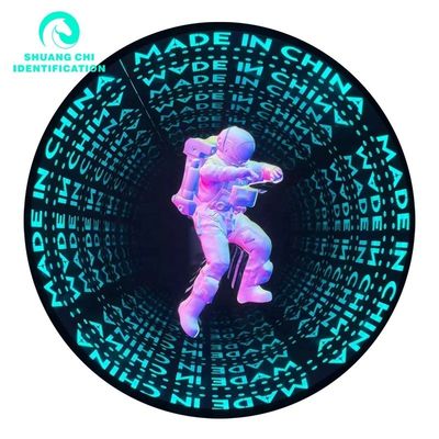 Luz e sombra tecnológicas personalizadas Espelho de Neão 3D Abissal Espelho de Neão 50x50