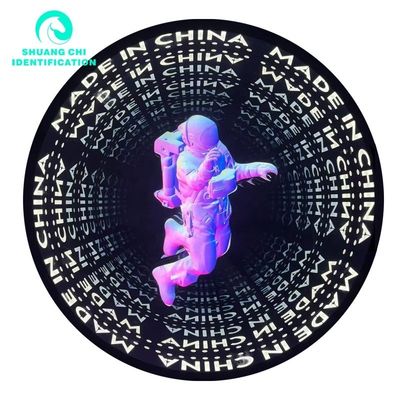 Luz e sombra tecnológicas personalizadas Espelho de Neão 3D Abissal Espelho de Neão 50x50