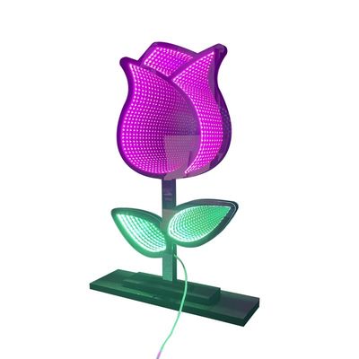 40cm Luz de Natal Rosa LED Espelho mágico acrílico para decoração de Natal