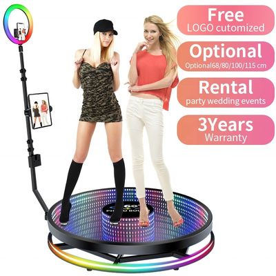 360 Photo Booth Stabler Automático LEDs de vidro temperado de metal forte 110-240V Voltagem de entrada