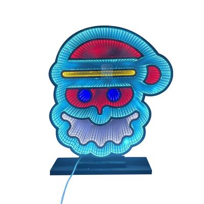 2- Estilo de personalização Luz LED Espelho mágico acrílico para suprimentos de decoração de Natal