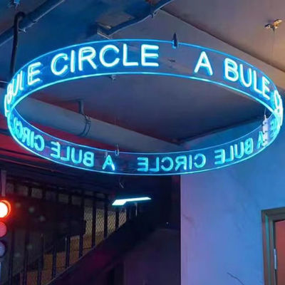 Decoração de casa Rich Colors LED Ring Neon Sign Light com letras de neon personalizadas montadas na parede