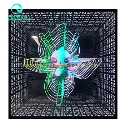 DC12V/AC110-220V Dimensão personalizada Luz e sombra tecnológica Infinity Mirror Neon