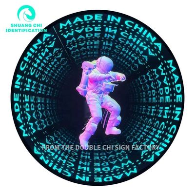 DC12V/AC110-220V Dimensão personalizada Luz e sombra tecnológica Infinity Mirror Neon