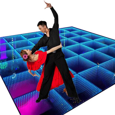 A beleza do nosso piso de dança LED RGBW personalizável para festas de paisagem