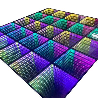 A beleza do nosso piso de dança LED RGBW personalizável para festas de paisagem
