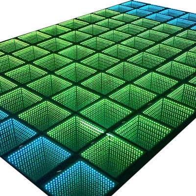 A beleza do nosso piso de dança LED RGBW personalizável para festas de paisagem