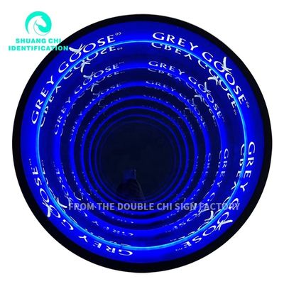 Fashion Sense Neon Mirror Frame Metal Durável DC12V/AC110-220V para vários locais