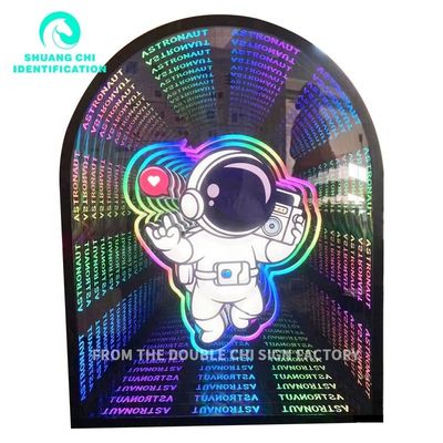 Fashion Sense Neon Mirror Frame Metal Durável DC12V/AC110-220V para vários locais