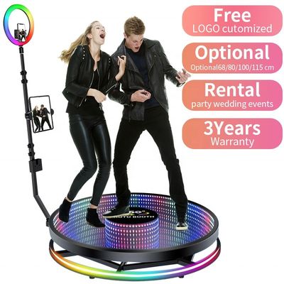 25cm de altura de plataforma Luzes LED Revestimento de máquina giratória para 360 Photo Booth Requisitos